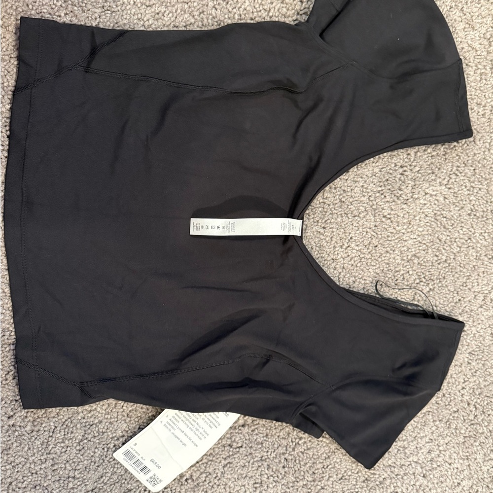 Lululemon Bran new with tags Black Short Sleeve Scoop Neck Performance Tee - Picture 4 of 4